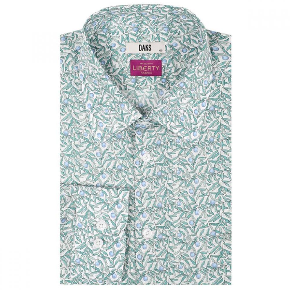 Daks 2026 Ss Cotton 100 Botanical Print Regular Fit Shirt Dms1shcl170a1 DMS1SHCL170-A1/95