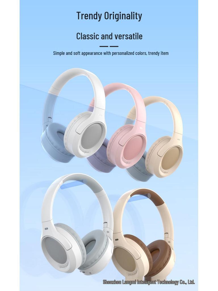 Cross-Border Hot-Selling Noise-Cancelling Over-Ear Bluetooth Stereo Headphones