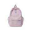 Solid Color Women's Backpack Large Capacity Student School Bag