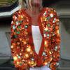 2025 Women's 3D Printed Faux Wool Cardigan Knitwear Sweater