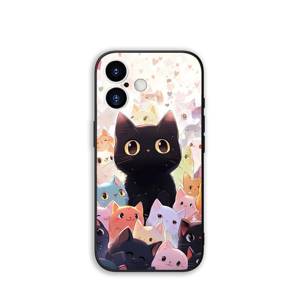 Funda Coque Cover for Huawei P30 P20 P10 Mate 10 20 Lite Pro Y9A Y8S P Smart Y6 Y7 Y9 Prime 2019 Case Black Meow Kitten Cat