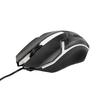 CM 818 Wired Optical Mouse Gaming Mouse 1200DPI USB Gaming Mouse Ergonomic Mouse with Colorful Breathing Light Black