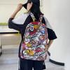 Schulrucksack Amerikanische Persönlichkeit Graffiti Rucksack ins High-School-Schüler College-Student Klasse Schultasche Trendig Mode Große Kapazität Rucksack