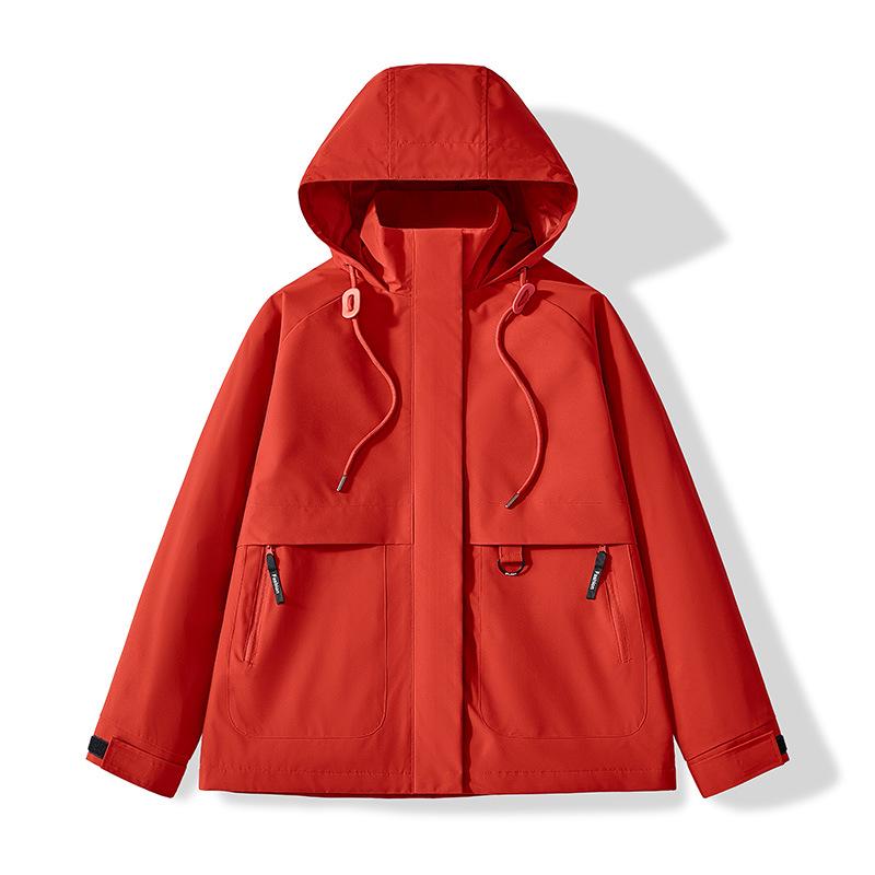 Liu Yifei Style Unisex Hooded Windbreaker - Multi-Pocket Spring/Autumn Casual Jacket Extra Large