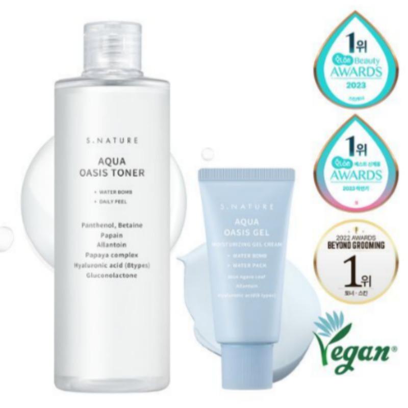 Esnature Aqua Oasis Toner 300ml Set (+ Gel Cream 30ml)