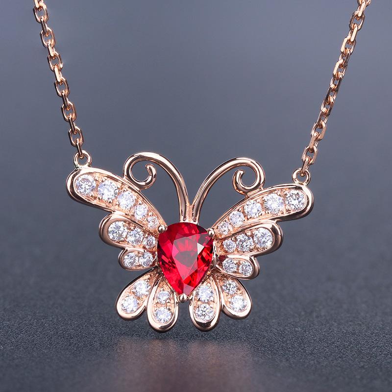 BELLA BOX Classic Pendant Necklaces With Butterfly For Women Charm Wedding Engagement Fine Jewelry