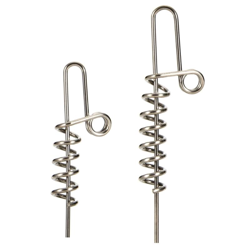 20Pcs Soft Fishing Lures Tools Worm Lures Spring Lock Pins Fixing Needle Tackle Soft Lures Pins Fishing Baits Connector