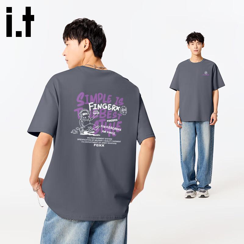

Fingercroxx Men s Loose Fit Pure Cotton Short Sleeve T-Shirt L