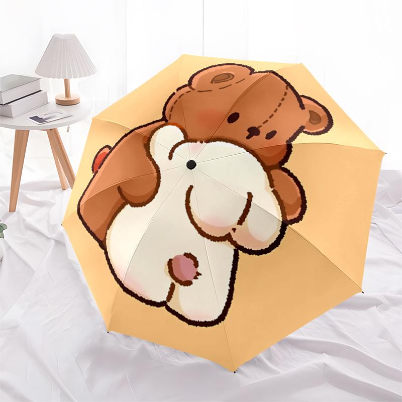 1pc Teddy Bear Umbrella That Opens  Closes Automatically  Perfect Gift with a Convenient Folding Mechanism 13