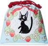 Marushin Lunch Cup Small Drawstring Delivery Service Strawberry Wreath Entry Perfect for and Elementary Character 1025008200 Bag, Holder, Pouch,