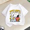 Snoopys Kids TShirt Anime Boys Girls Short Sleeve Tops Summer Breathable Baby Cartoon Tees Cute Dog Print Clothes Birthday Gifts
