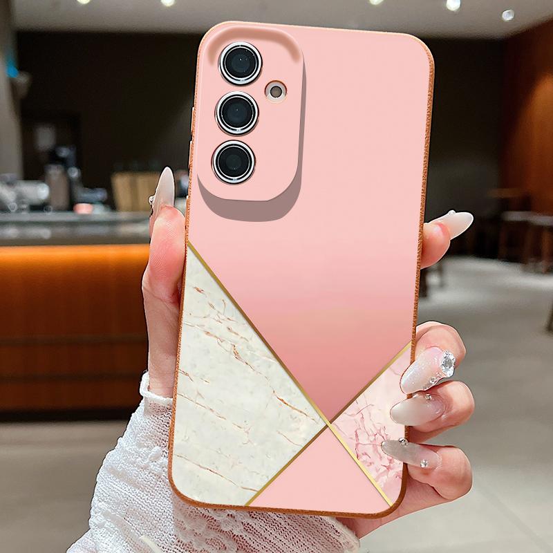 Splicing Marble Pattern Case For Samsung A18 A57 A37 A17 A56 A36 A26 A16 A55 A35 A25 A15 A54 S21 FE S22 S23 S24 Plus S25 S26 Ultra Silicone Cover