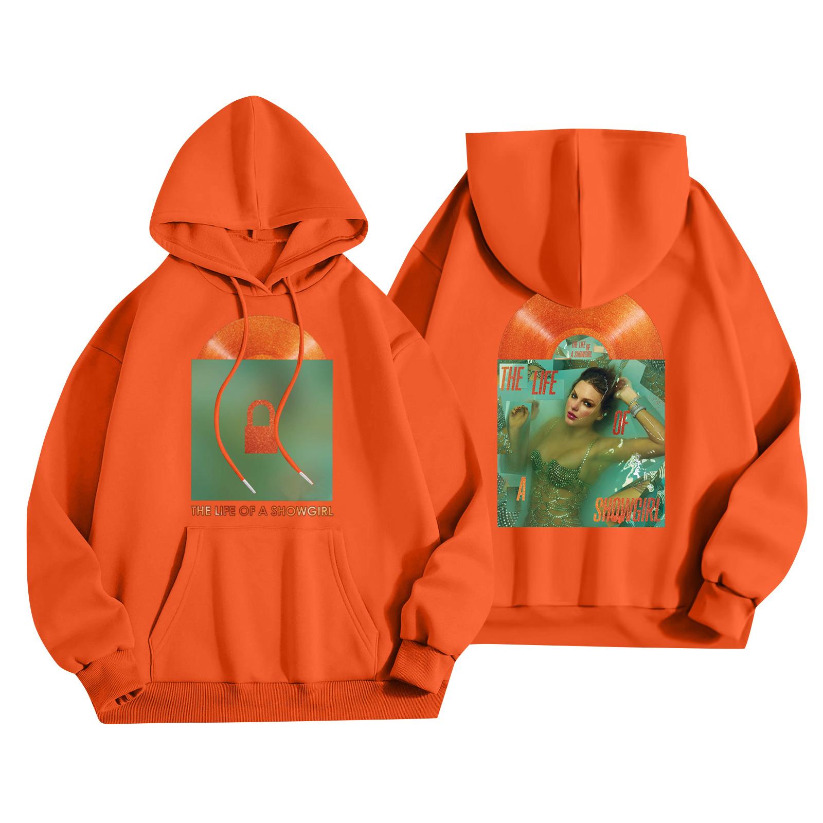 Women s Fashion Lightweight Long Sleeve Pullover With Pockets Print Hoodie XXL