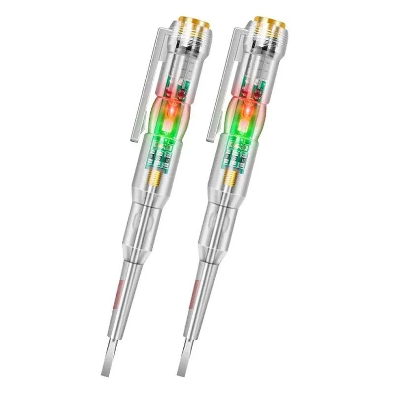 1/2/3pcs Intelligent Voltage Tester Pen 24/70-250V Induction Power Detector Pen Electric Indicator Screwdriver Indicator Tools