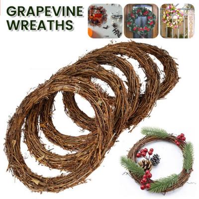 Weihnachts-Künstlicher-Ranken-Ring-Kranz Rattan Weide DIY Girlande Weihnachten Party Deko Rattan-Ring DIY Girlande