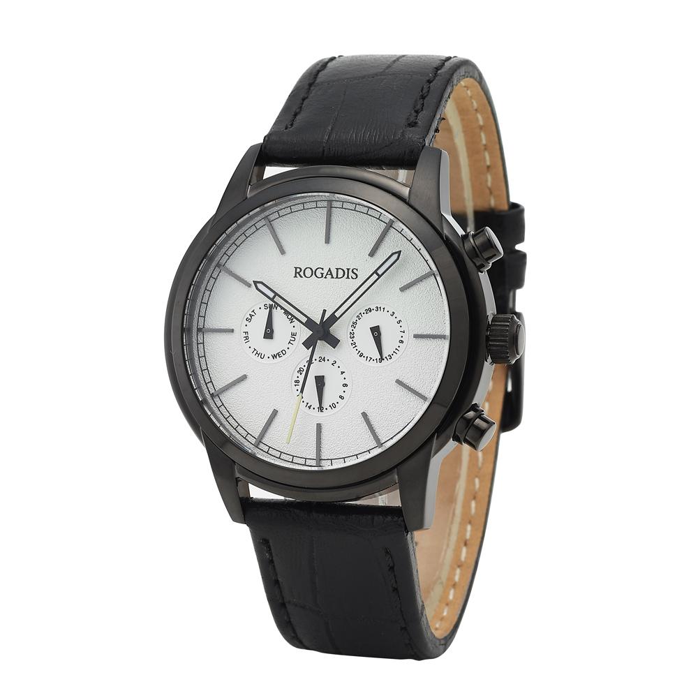 Logadiseu Multi Men'S Leather Watch Dh170306_Whbk