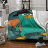 1pc Phineas and Ferb5 Blanket, Gift, for Men and Women, Soft Blanket, Good for Sofa Bed Couch Travel, Lightweight Flannel Blanket