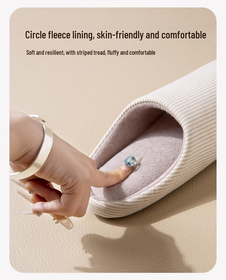 Autumn Cotton Slippers for Men and Women - Soft, Silent, Non-Slip Indoor Shoes for Couples