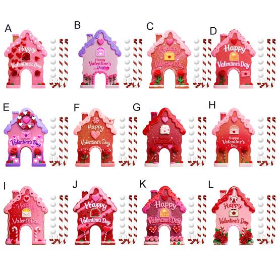 Zencefilli Kurabiye Şeker Baston Sevgililer Günü Golf Oyunu Seti İç Mekan Aile Partisi Ev Ofis Eğlencesi İçin Sopalı ve 6 Toplu Mini Golf Sahası