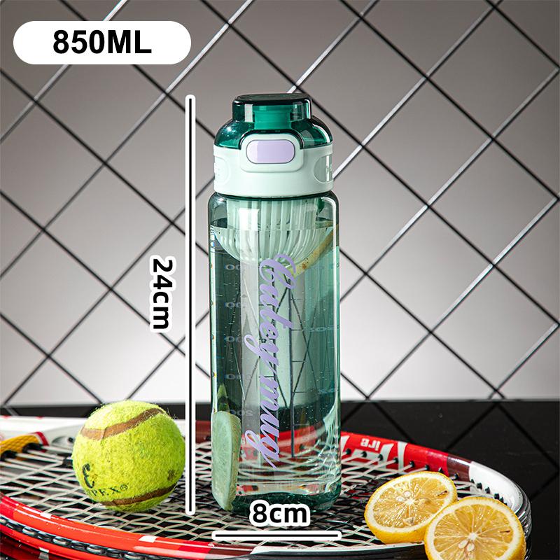 1000Ml Sports Water Bottle Large-Capacity Plastic Water Cup With Scale Portable Outdoor Travel Gym Fitness Jugs Drinking Kettle