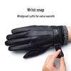 TUCANO Men's Genuine Leather Fleece-Lined Touchscreen Winter Gloves