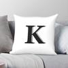 Buchstabe K Quadratisches Kissenbezug Polyester Leinen Samt Bedruckt Reißverschluss Dekor Kissenhülle Heimkissenbezug Großhandel x