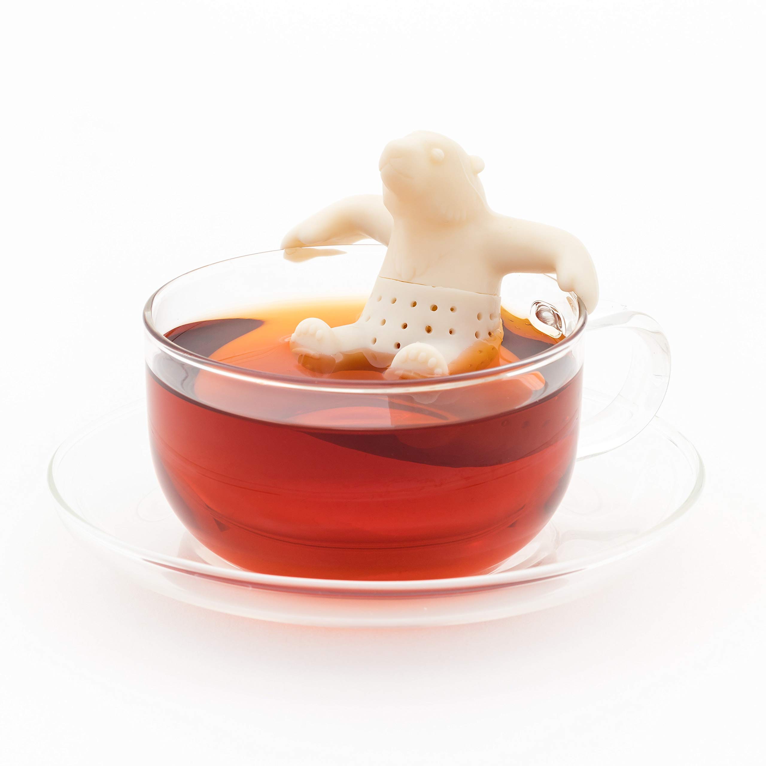 

Carolata Animal Tea Strainer (Polar BearDishwasher and Microwave SafeSilicone) Cute Animal Tea Strainer Tea Infuser Gift