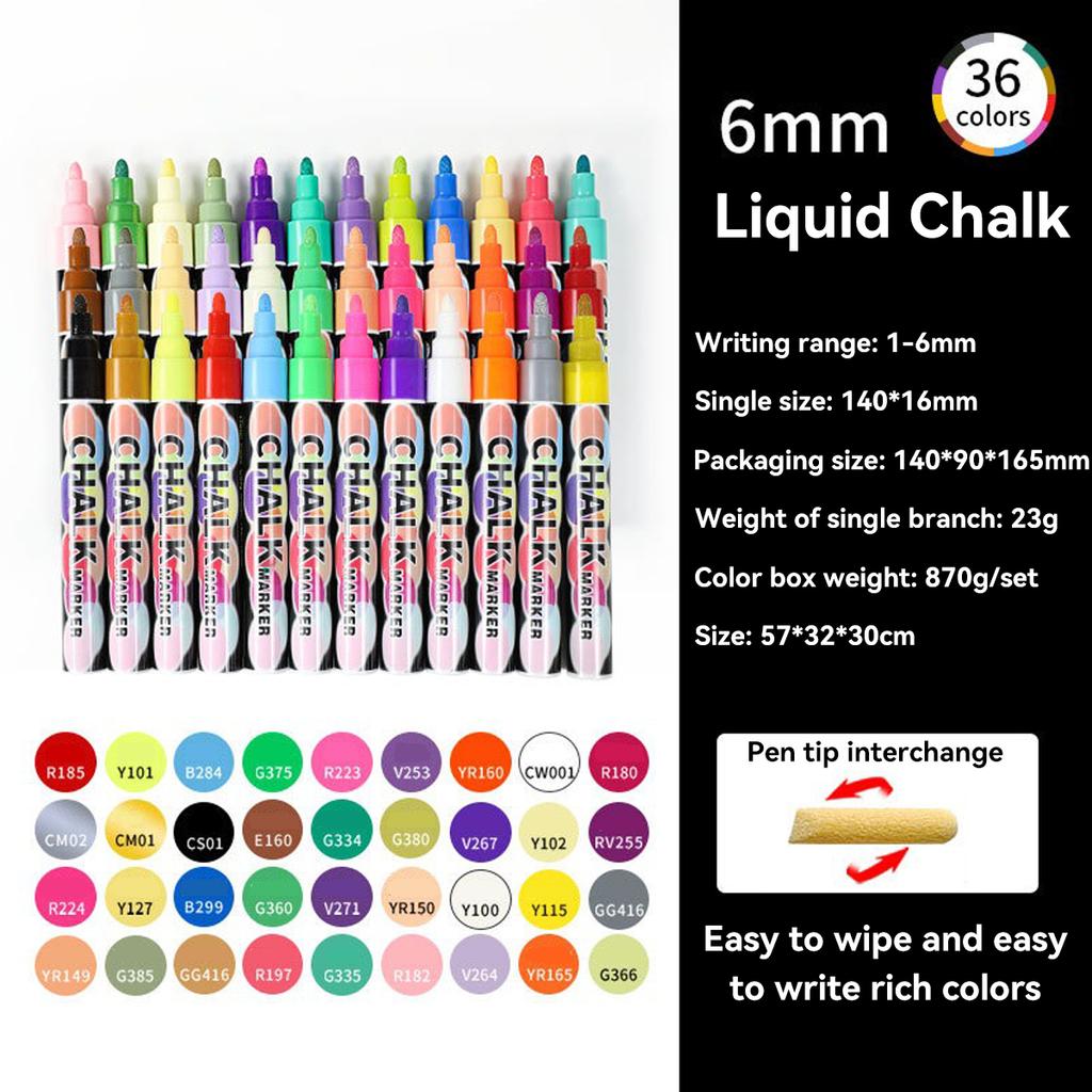 8-46 Farben Flüssigkreide Kinder Doodle Abwischbarer Markerstift Business Büro Schule Schüler Schreibwaren