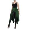 Women Halloween Gothic Punk Asymmetric Lace-up Slit Front Skirt A-Line Skirt