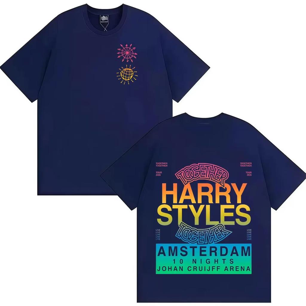 Vintage Spłowiony Harry Styles Together Together Tour 2026 Pop Rock Disco Piosenkarz Brytyjski Artysta Muzyczny Nadruk Bawełniana Koszulka Męska Damska Tee Letnia Casual