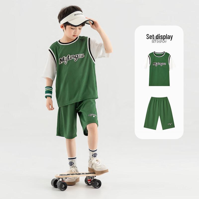 Boy s Mesh Breathable Athletic Shorts Set 160