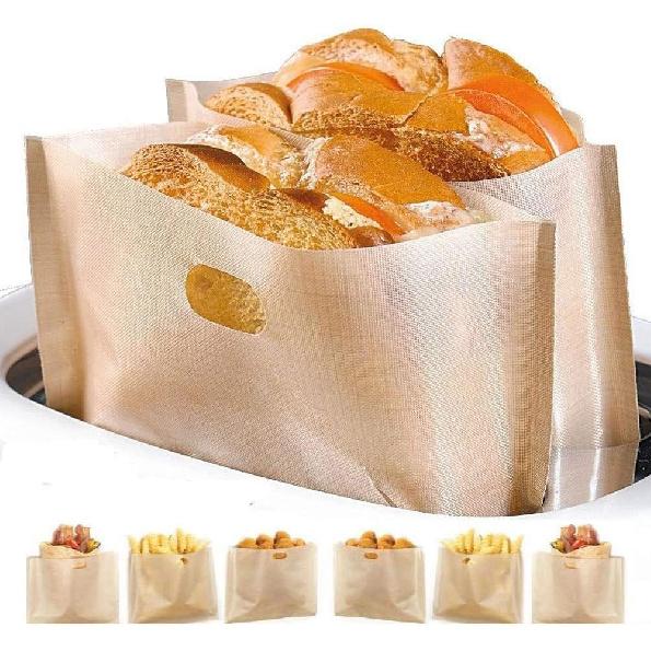 Non Stick Toaster Bags Reble and Heat Resistant Easy to Clean,Perfect for Grilled Cheese Sandwiches (10)