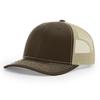 Custom 3D Embroidery Logo Baseball Dad Cap Richardson 112 Trucker Hat with Mesh Cap & Leather Patch Common Fabric Feature