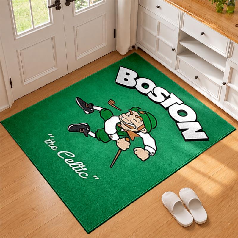 Dywanik Boston Celtics do przedpokoju, salonu lub sypialni Mata ochronna pod krzesło Dekoracja biura Prezent na Boże Narodzenie Prezent urodzinowy