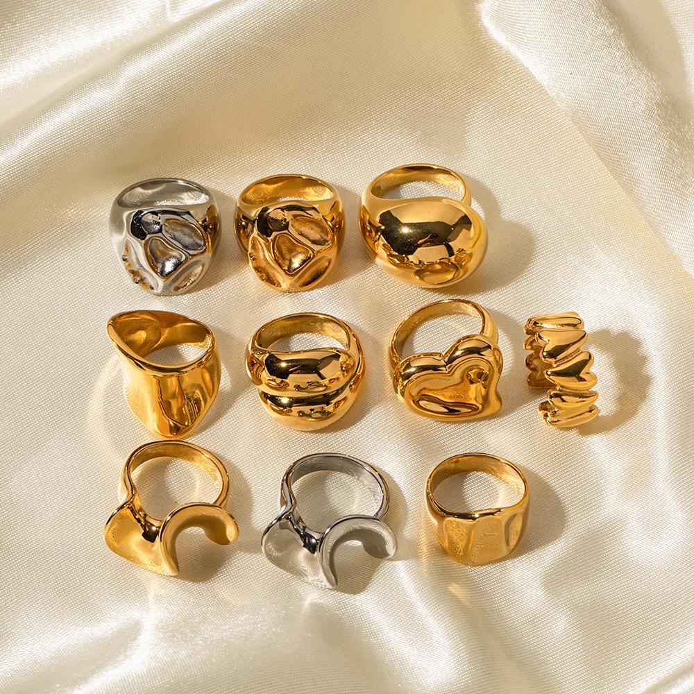 Jieding 18K Gold Stainless Steel Luxury Titanium Ring for Women