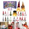 Gnome Advent Calendars 2025 24 Days Christmas Countdown Calendar with 24 Collectible Figures Light-Up Gnome Ornaments for Home Decor