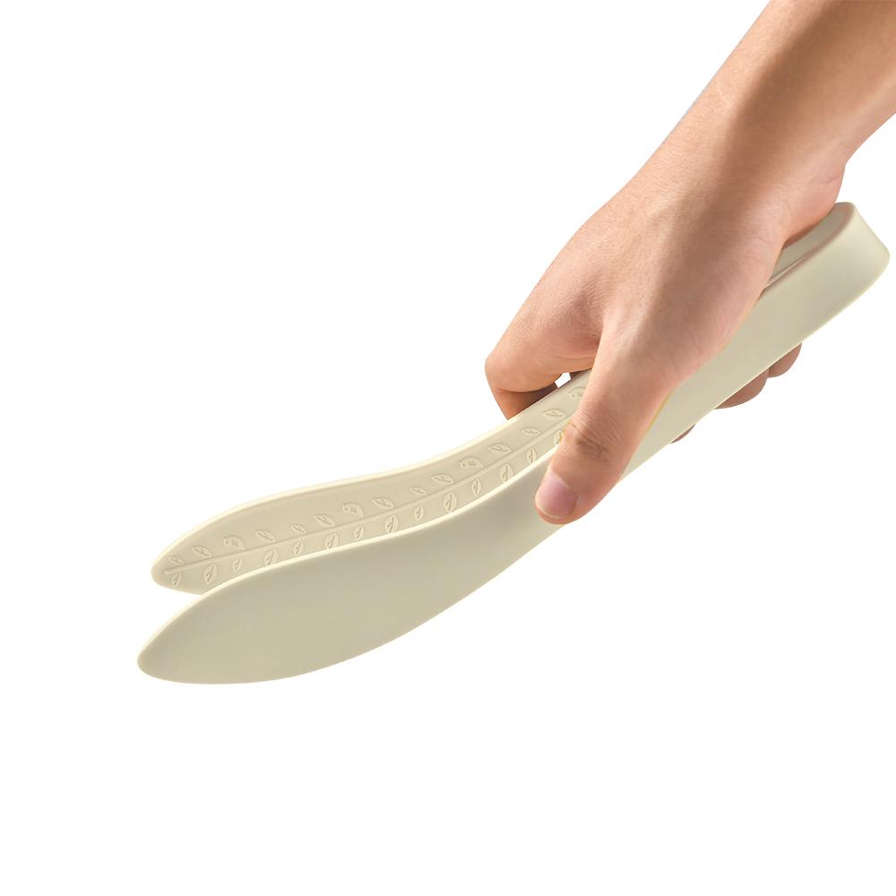 

1Pc Kitchen Silicone Non-Slip Food Clip Buffet Beef Meat Barbecue Tongs Spatula Sandwich Baking Clamps Cooking Utensils for Home бежевый