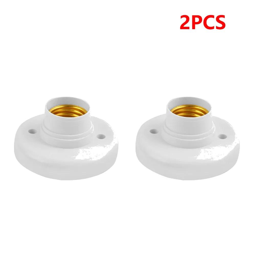 

2/6/10PCS PC E27 Screw Cap Socket White Ceiling Light Lamp Bulb Fixing Base Stand Light Bulb Holder Spiral LED Bulb Base E27
