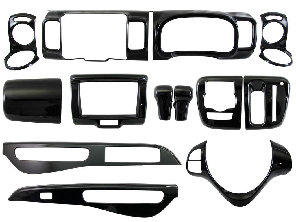 BRIGHTZ Every Wagon DA17W Interior Panel Piano for Navigation Compatible with DA and Set, 13-Piece, Black, 2-DIN [WOOD-PAN-170] DA17, A17, 17-inch