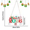 Wooden Christmas Wooden Pendant Cartoon DIY Ornament Christmas Decoration Handicrafts Hanging Style Xmas Tree Ornament Home Door