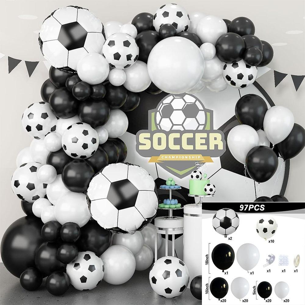 

World Cup Football Party Balloon Set Children S Birthday Party Football Trophy Set Balloon Set Black Football Set 1