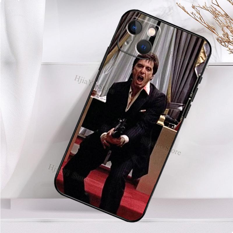 Pouzdro Scarface Al Pacino Tony Montana pro iPhone 13 12 11 14 Pro XS Max X XR 7 8 Plus SE2 12 13 Mini Zadní kryt Telefon