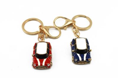 Naissant Retro Classic Car Keychain Set Two-Piece (Blue & Red)