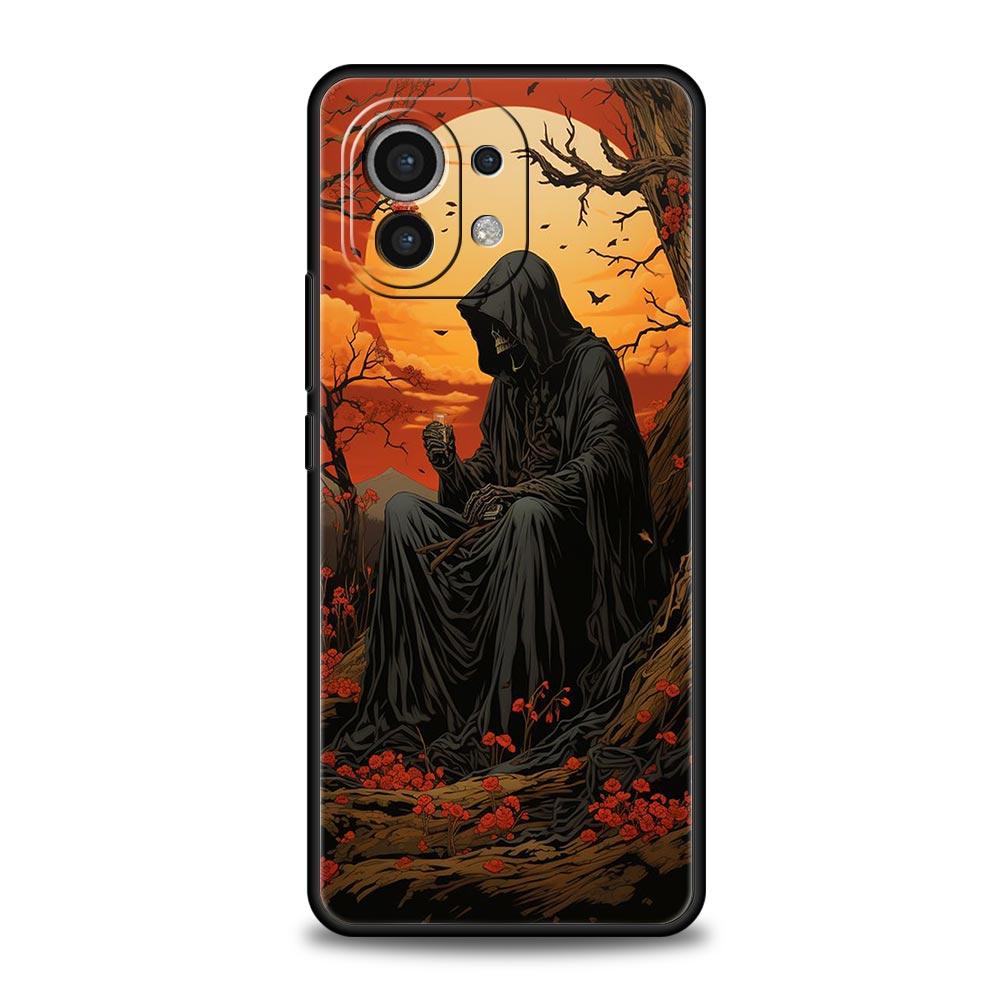 Grim Reaper Skull Skeleton Phone Case For Xiaomi Mi 15 14 Pro 13 12 11 Lite 10T 11T 12T 13T 14T Poco X6 X5 X4 X3 NFC F3 F4 Cover