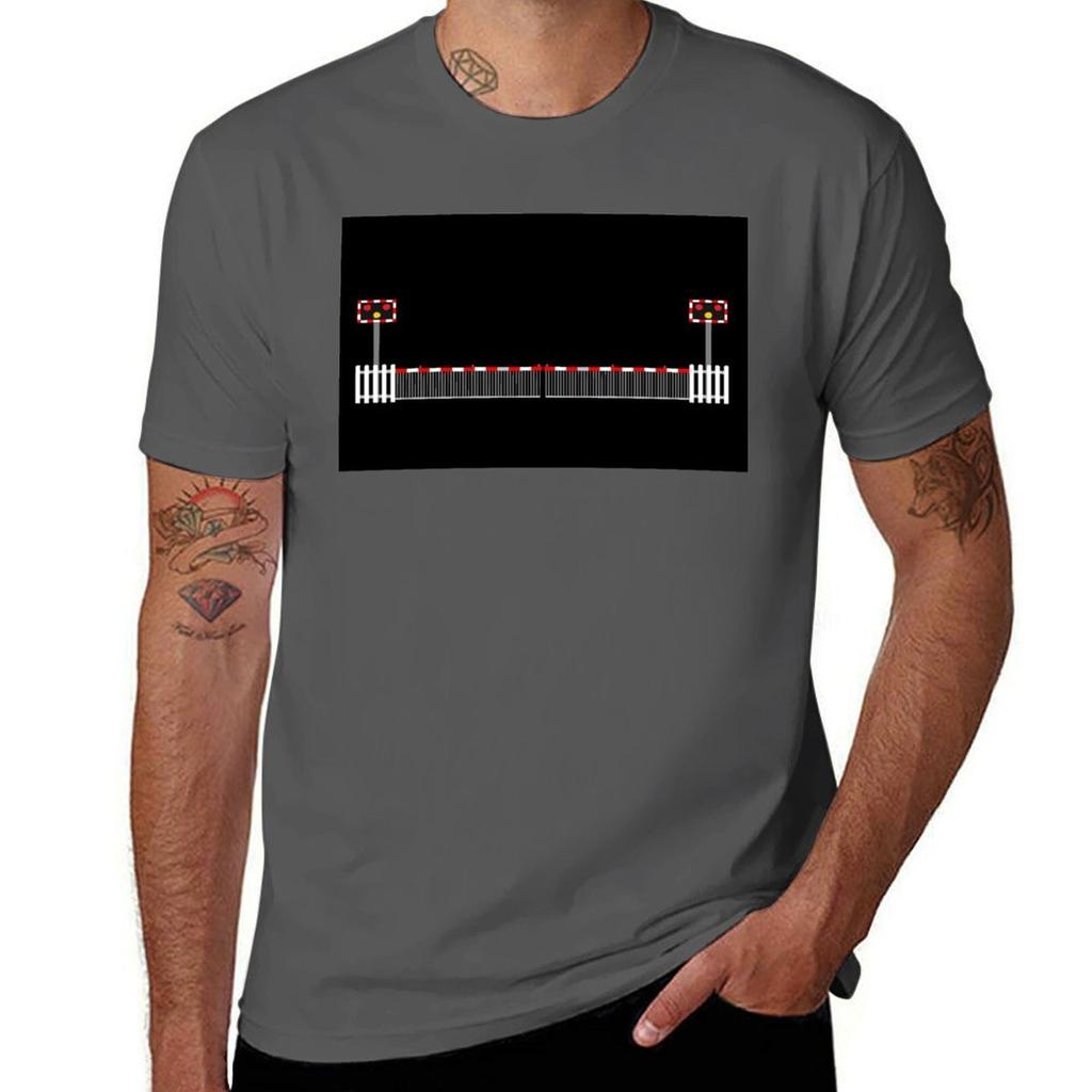 UK RAILWAY LEVEL CROSSING TShirt Plus Size Comfort Fit Tee