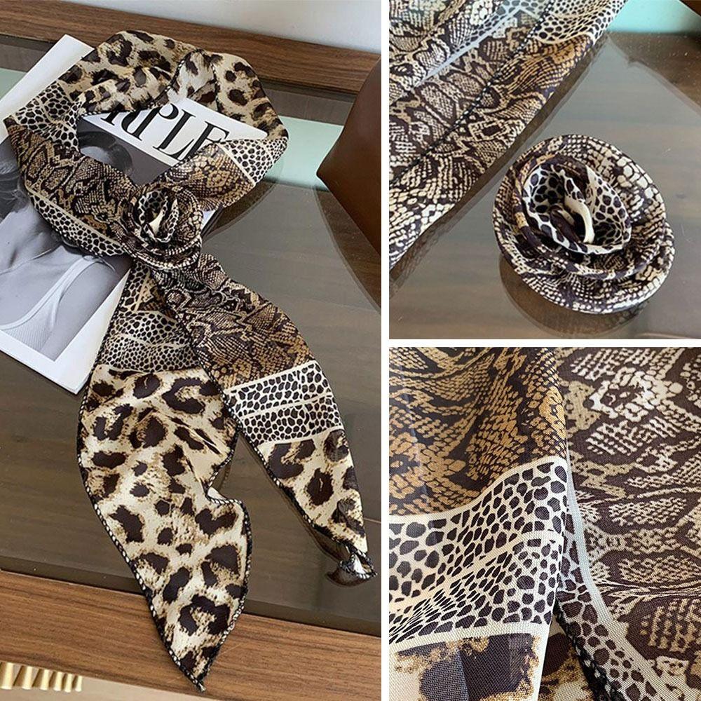Large Size Long Silk Scarf Summer Hair Band Fashion Long Ribbon Belt Tie  For Women
