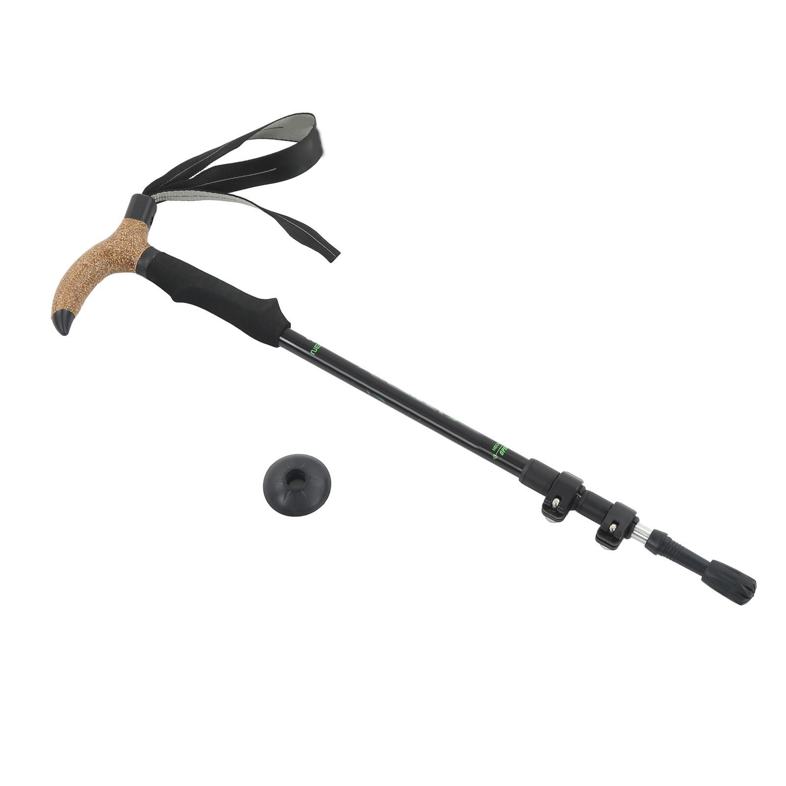 

3-секционная выдвижная походная палка из алюминиевого сплава для альпинизма и балансировки на открытом воздухе, черная