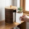Wooden Roll Paper Dispenser Retro Toilet Paper Holder Creative Tissue Storage Box  Living Room