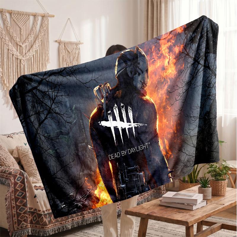 Teplá flanelová deka Dead by Daylight Měkká útulná přehozová deka do ložnice na pohovku