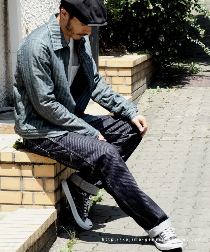 Kojima Jeans Cord Denim Painter Size 34 Men's Pants, Indigo,